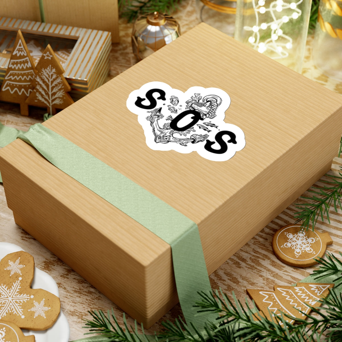 SOS Reef Anchor Sticker