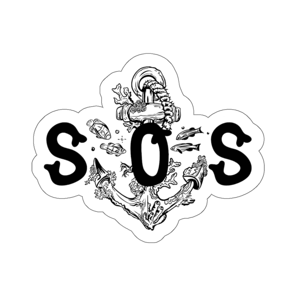 SOS Reef Anchor Sticker